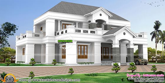Luxurious pillar type home design