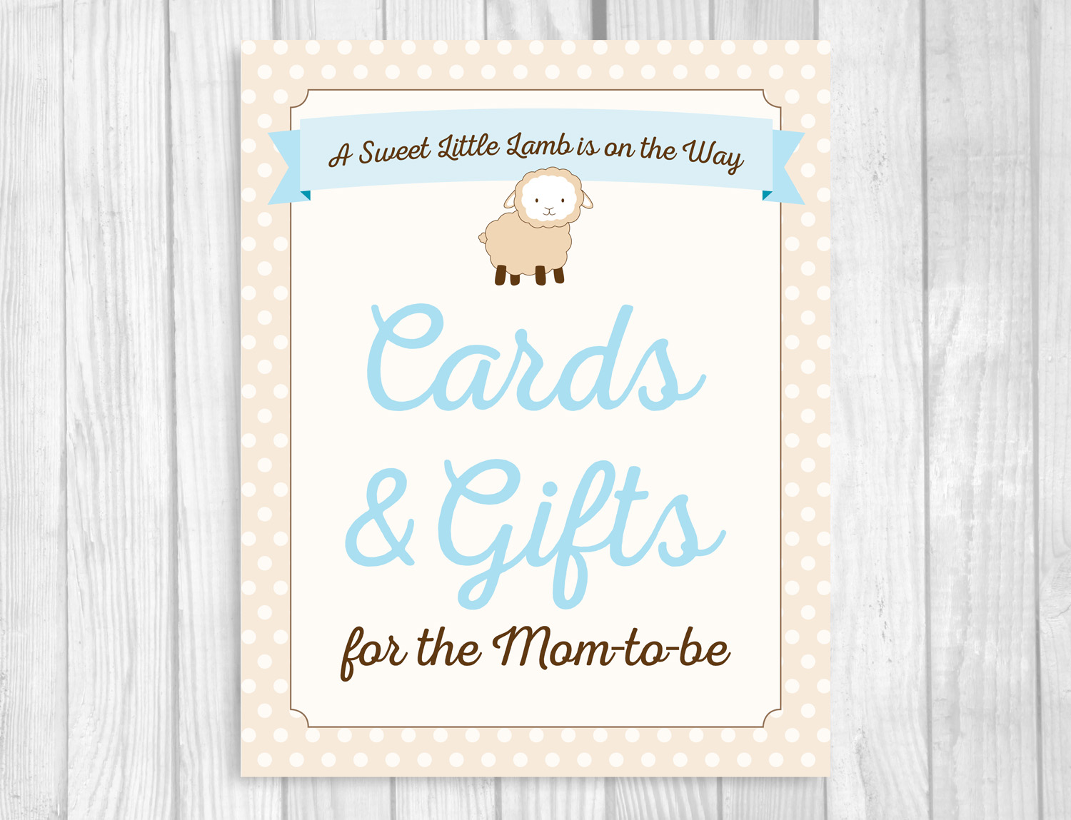 Lamb Baby Shower Custom Made Lamb Gender Neutral Baby Banner Lamb Baby Sign