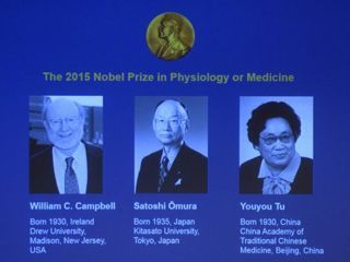 2015 Nobel Laureates in Physiology/Medicine