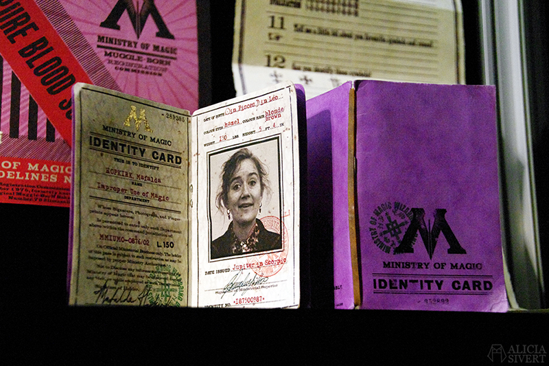 Mafalda Hopkirk, Identity card. The Making of Harry Potter, Warner Bros. Studio Tour, Leavsden, London. Photo by Alicia Sivertsson.