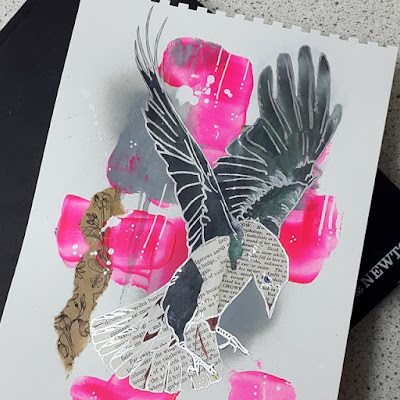 Whoopidooings: Carmen Wing - The Silver Crow Project - A grungy collage