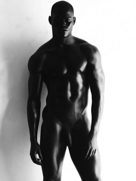 Tall Lean Naked Black Man.