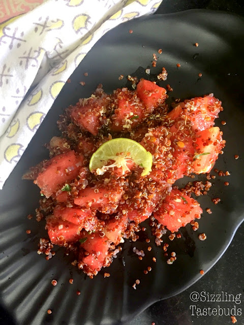 Sizzling Tastebuds: Watermelon Quinoa Salad with Lime & Chilli Vinaigrette