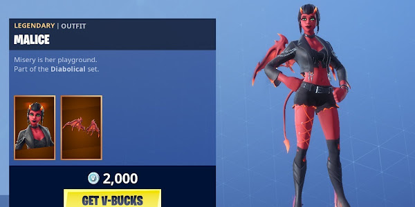 Skin Malice And Burning Axe Available at Fortnite Item Shop