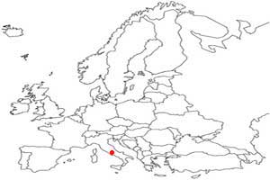 Ciudad del Vaticano (en el punto rojo), el país más pequeño de Europa Los países más chicos de Europa