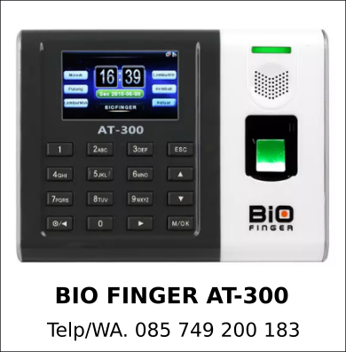 Jual Bio Finger AT-300 Murah Berkualitas Jual Bio Finger AT-300 Murah Berkualitas