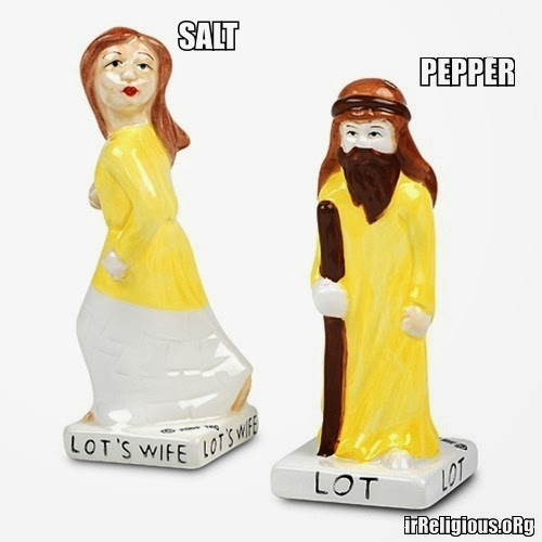 Funny Bible Lot's Wife Salt Shaker Joke Gadget