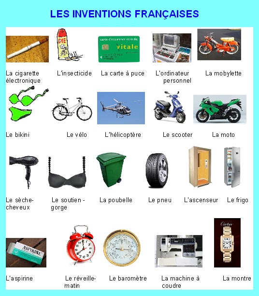 Frances de 1º de Bachillerato (A2) Les inventions françaises