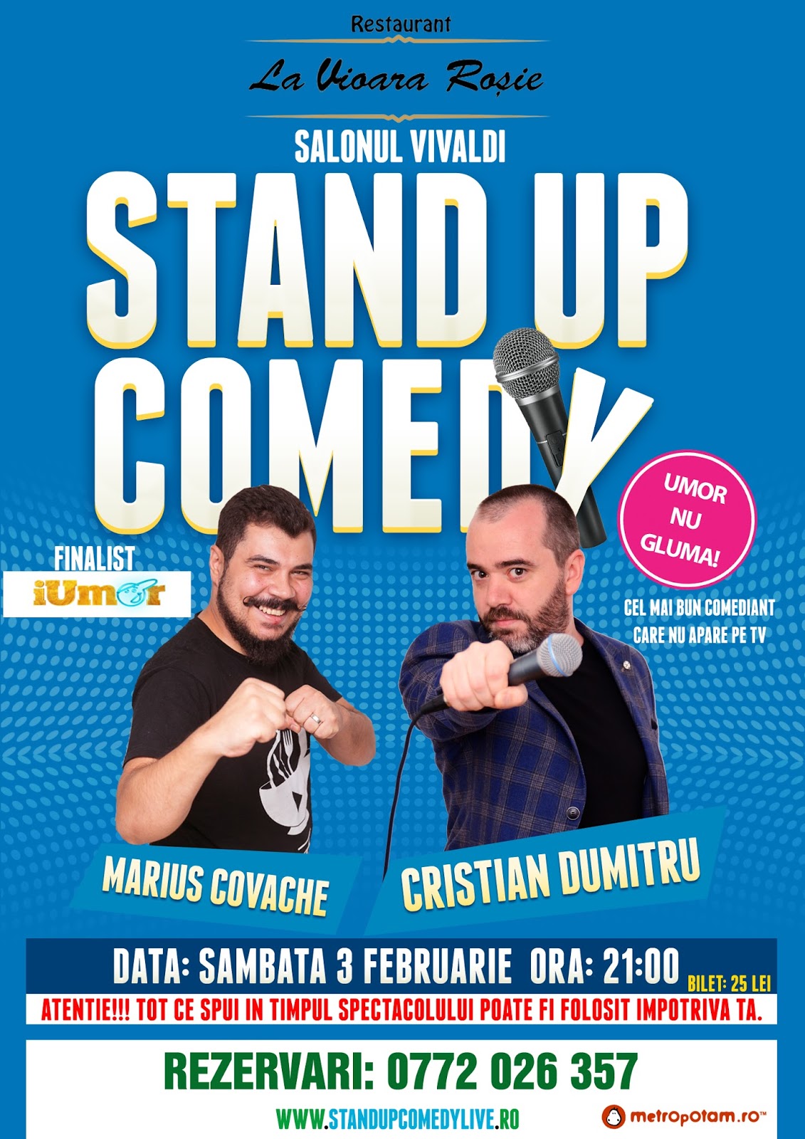 Stand-Up Comedy Bucuresti Sambata 3 Februarie Vioara Rosie Stand-Up Comedy Bucuresti Sambata 3 Februarie Vioara Rosie