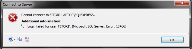 Microsoft sql error 18456. Microsoft sql error 18456