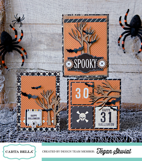 Scrap Happiness Halloween cards using die cuts!