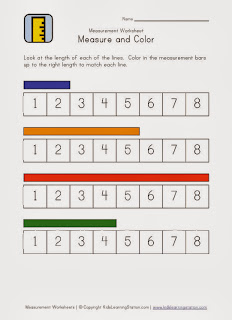 Measurement Worksheets | روضة العلم للاطفال