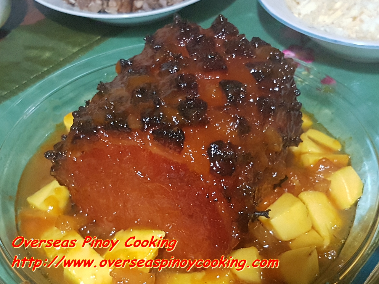 Pinoy Ham with Mango Pineapple Glaze