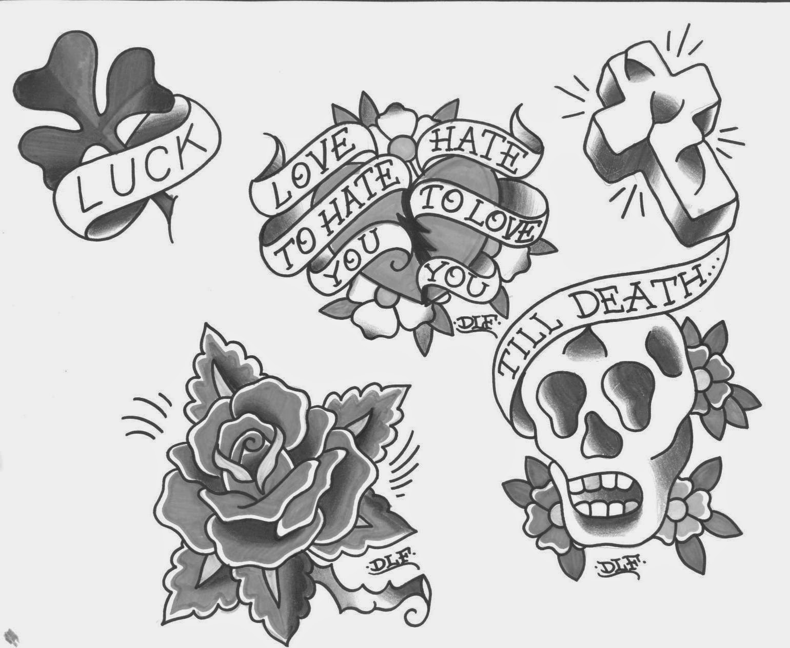 NEW2TATTOO: OLD ROSE TATTOO from EAST LOS ANGELES TATTOO FLASH & ART