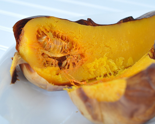 How to Roast a Whole Butternut Squash in the Oven, no knives required, perfect results ♥ AVeggieVenture.com