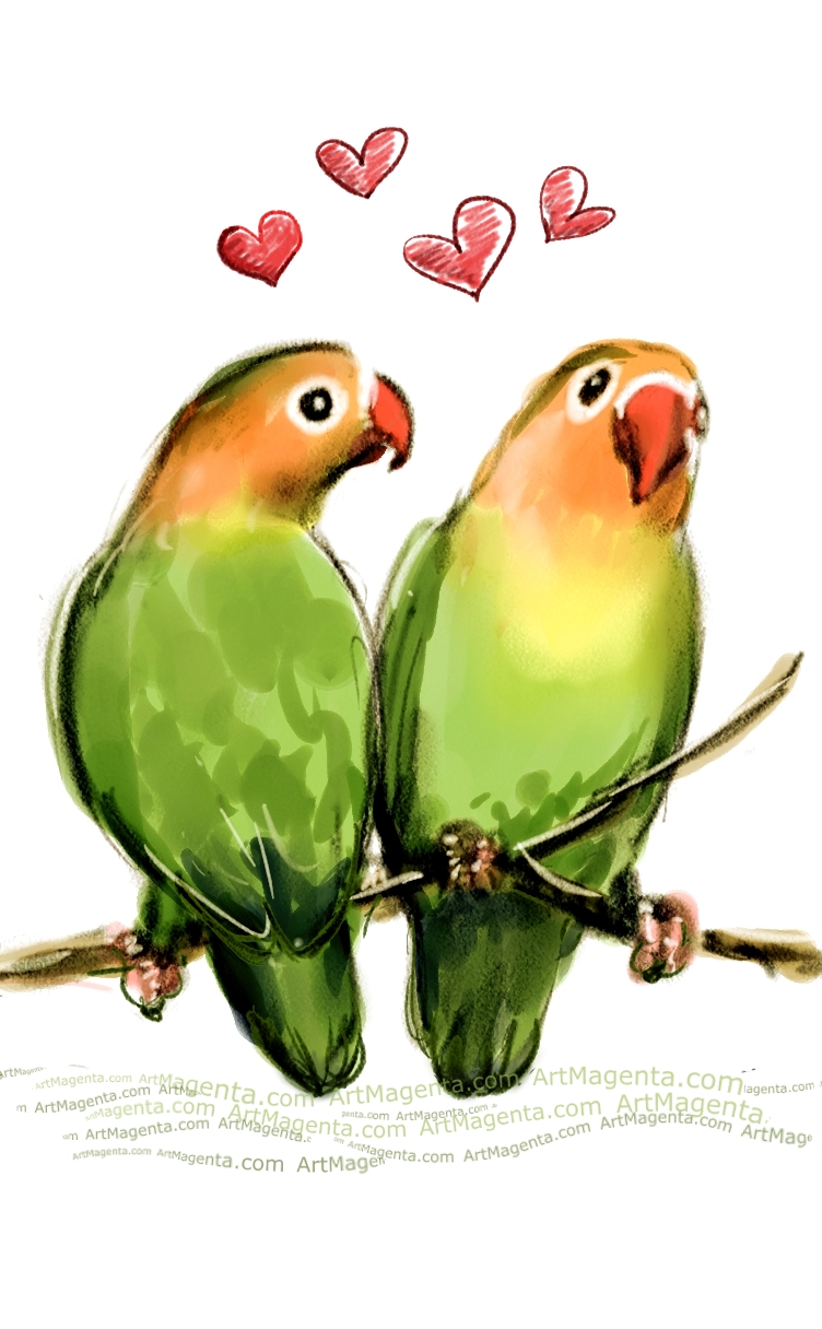Love birds greeting card