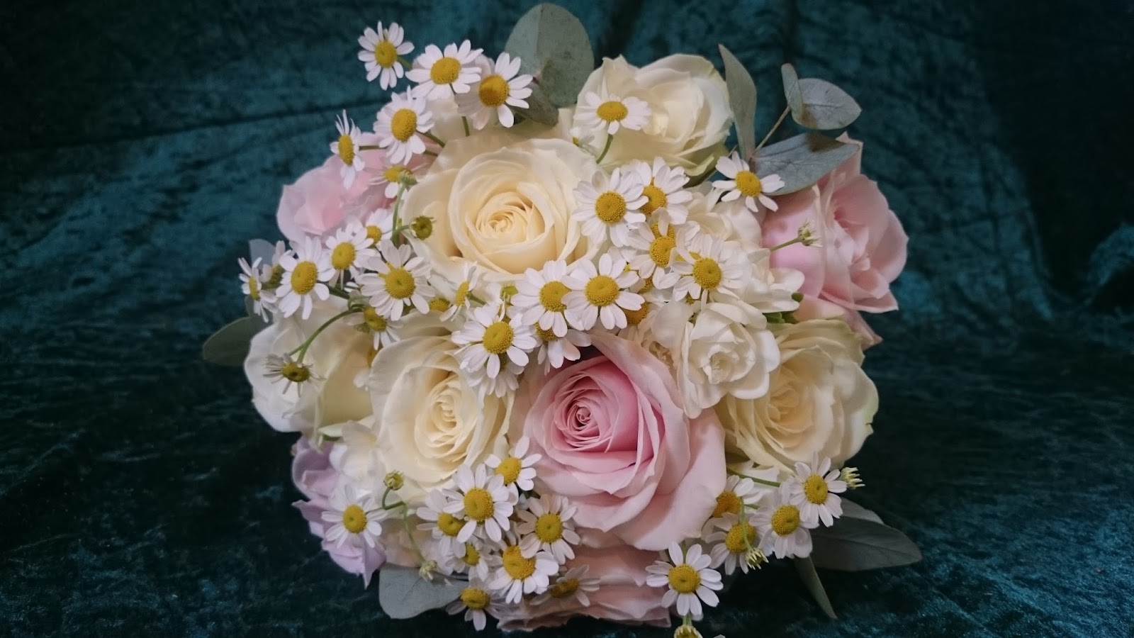 Sandra's Flower Studio. Peony rose and daisy wedding flowers