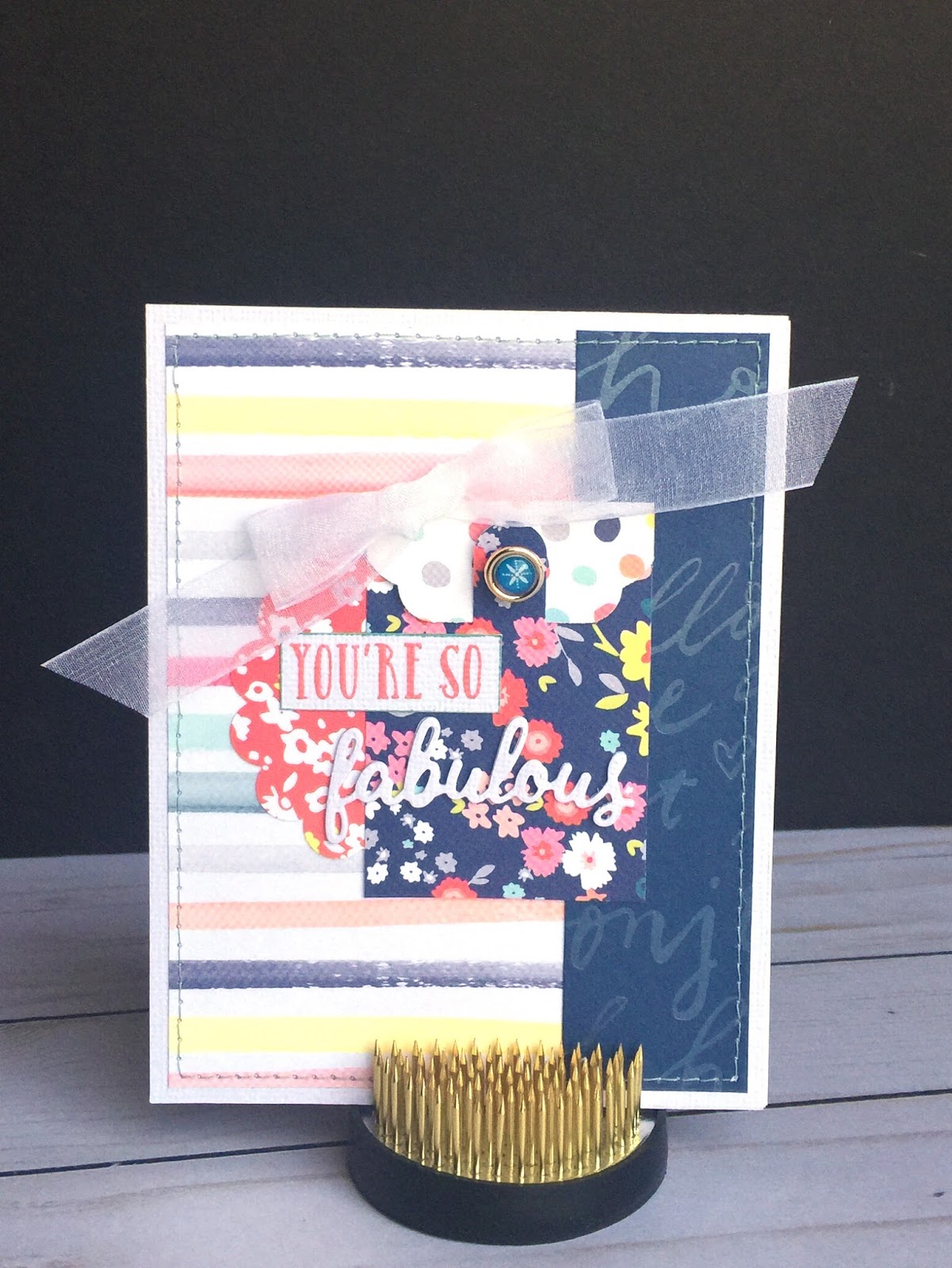 Chocoscrapaholic You're So Fabulous Card Scrapbook & Cards Today sketch