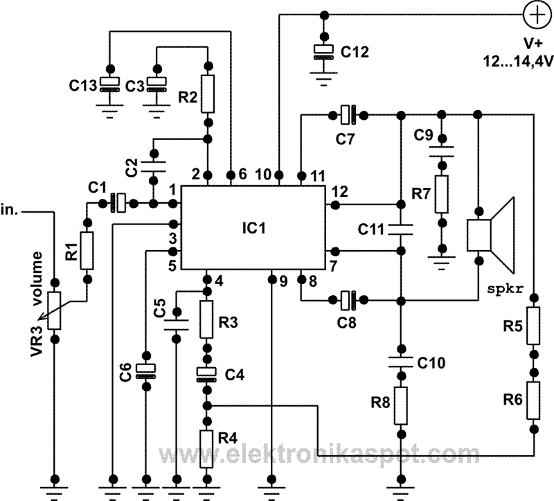 Audio-amplifier BTL 22W Dengan TA7280p | Elektronika Spot