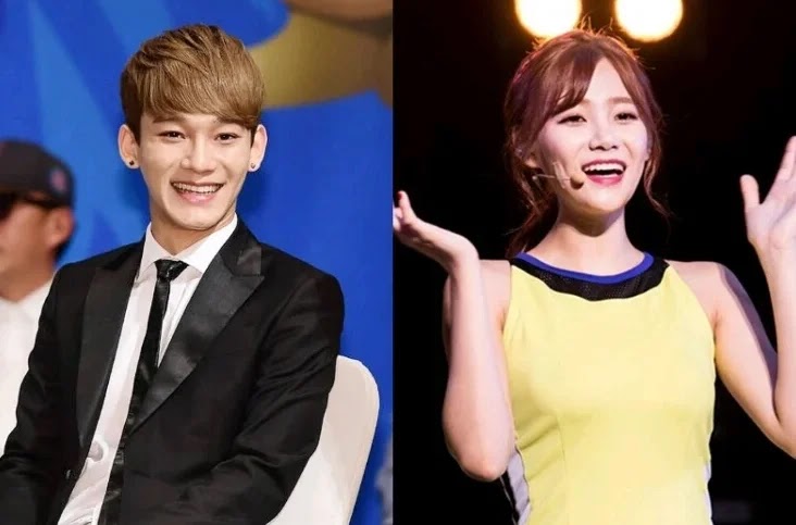Chen (EXO) & Yuna (AOA) Menurut Penggemar, Inilah Idola K-Pop Yang Wajahnya Sangat Mirip