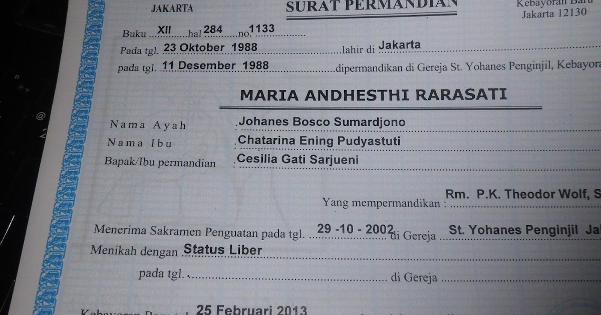 Surat Nikah Gereja Kristen - Contoh Surat Undangan Acara Gereja - BZ