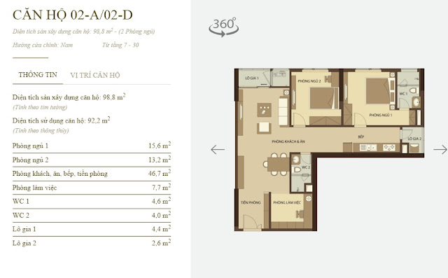 Căn 02 tòa A D Mandarin Garden 2 Căn 02 tòa A D Mandarin Garden 2