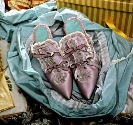 Shoes made for the film Marie Antoinette by Sofia Coppola, made by Manolo Blahnik