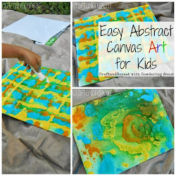 abstract canvas easy painting kid toddler sowdering paint