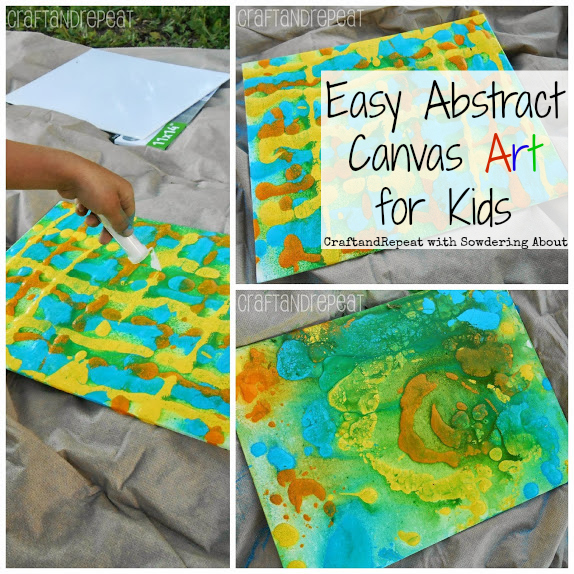 Sowdering About: Easy Abstract Canvas Art for Kids