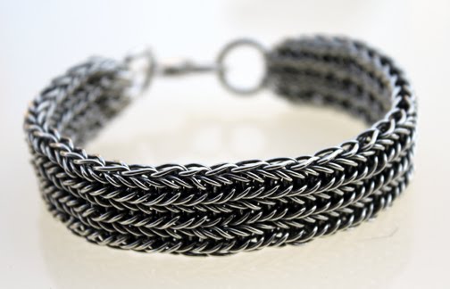 Triple Band Mesh, Double Loop Bracelet