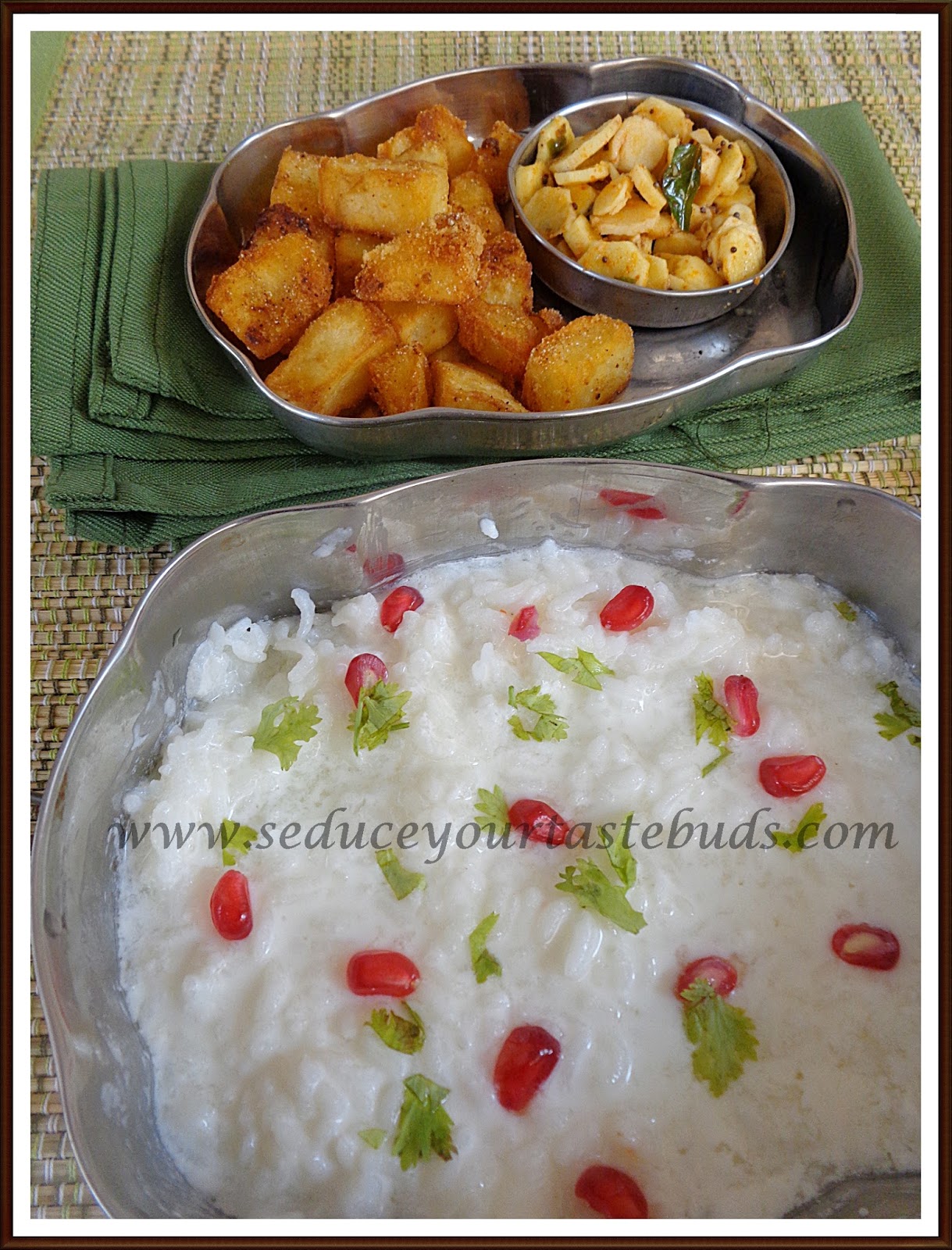 Kids Lunch Box Series 13 Curd Rice, Potato Fry, Pickle Seduce
