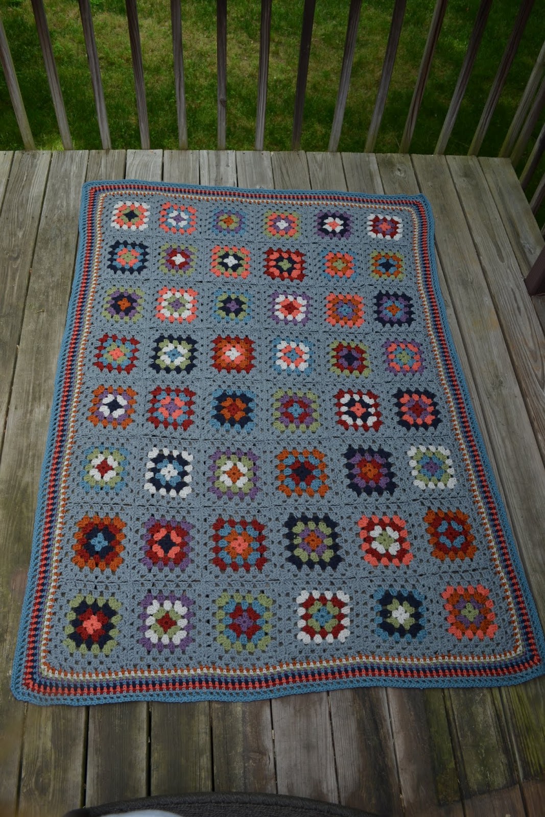 Granny Square Flair Mom's finished granny square afghan