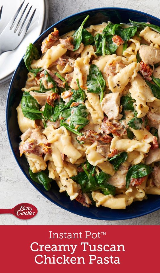 Winner, winner chicken dinner! This meal really shows off the talents of our favorite electric pressure cooker. Just combine ingredients, seal, and the Instant Pot™ does the rest. Stir in spinach and cheese before serving, and this delicious dinner is done. Winner, winner chicken dinner! This meal really shows off the talents of our favorite electric pressure cooker. Just combine ingredients, seal, and the Instant Pot™ does the rest. Stir in spinach and cheese before serving, and this delicious dinner is done.