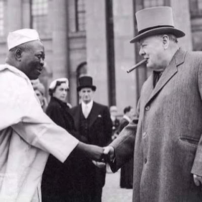 Aderemi and Churchill A meeting of two greats in their own time.