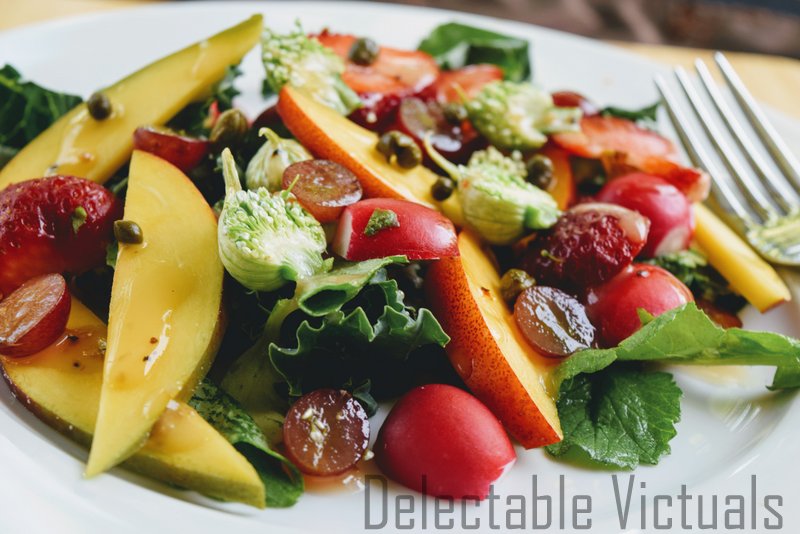 Delectable Victuals HomeGarden Green Onion Flower Buds Salad
