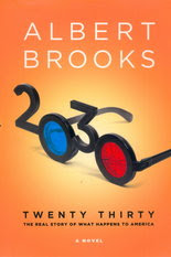 Cover of Twenty Thirty, with 3D glasses made out of the year 2030, one lense is broken