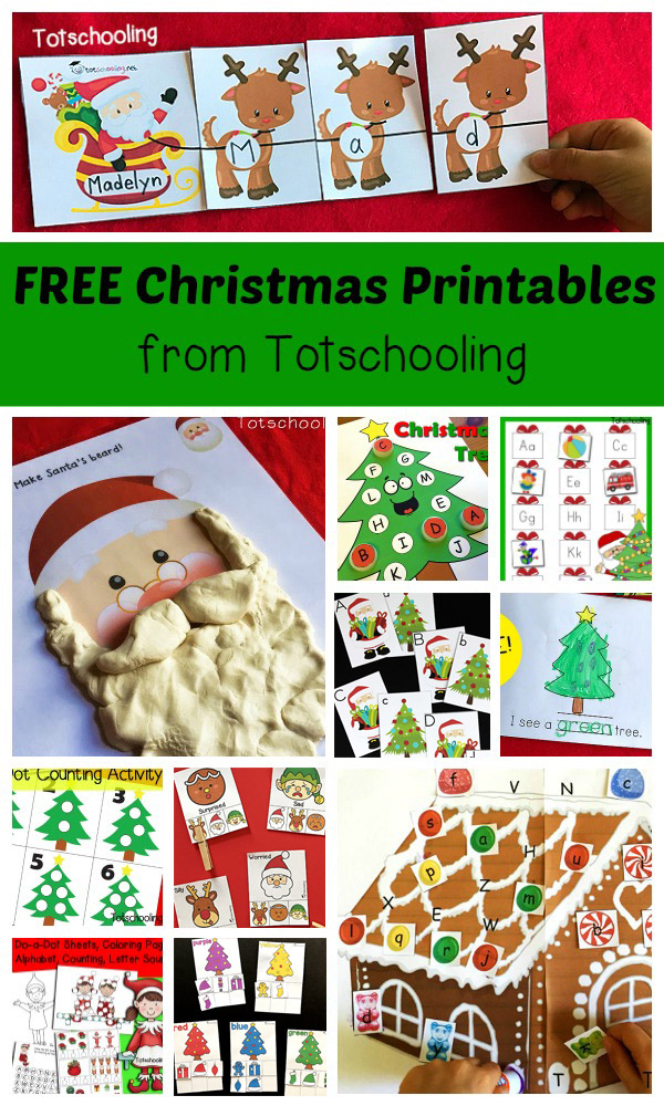 Free Christmas Printables For Kids Totschooling Toddler Preschool Kindergarten Educational