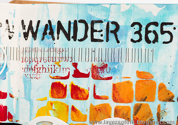 Layers of ink - Wander 365 Art Journal Page by Anna-Karin