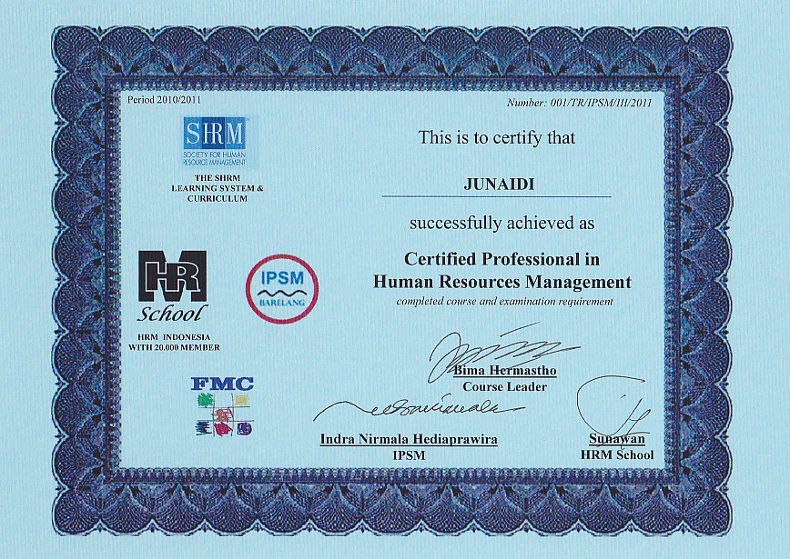 Certified Professional in Human Resource Management Human Resource