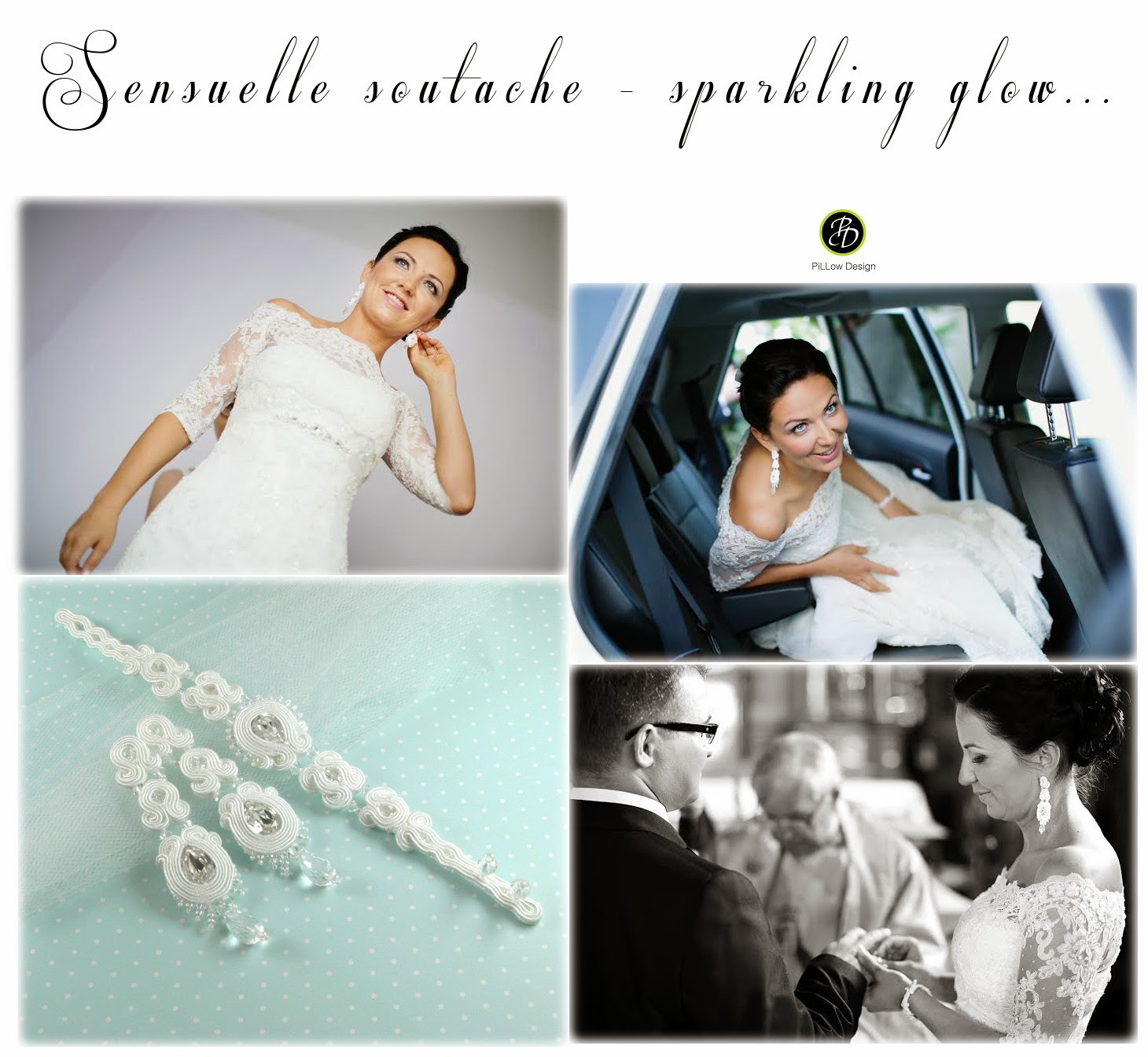 Śnieżno białe kolczyki sutasz "Sensuelle soutache" Śnieżno białe kolczyki sutasz "Sensuelle soutache"