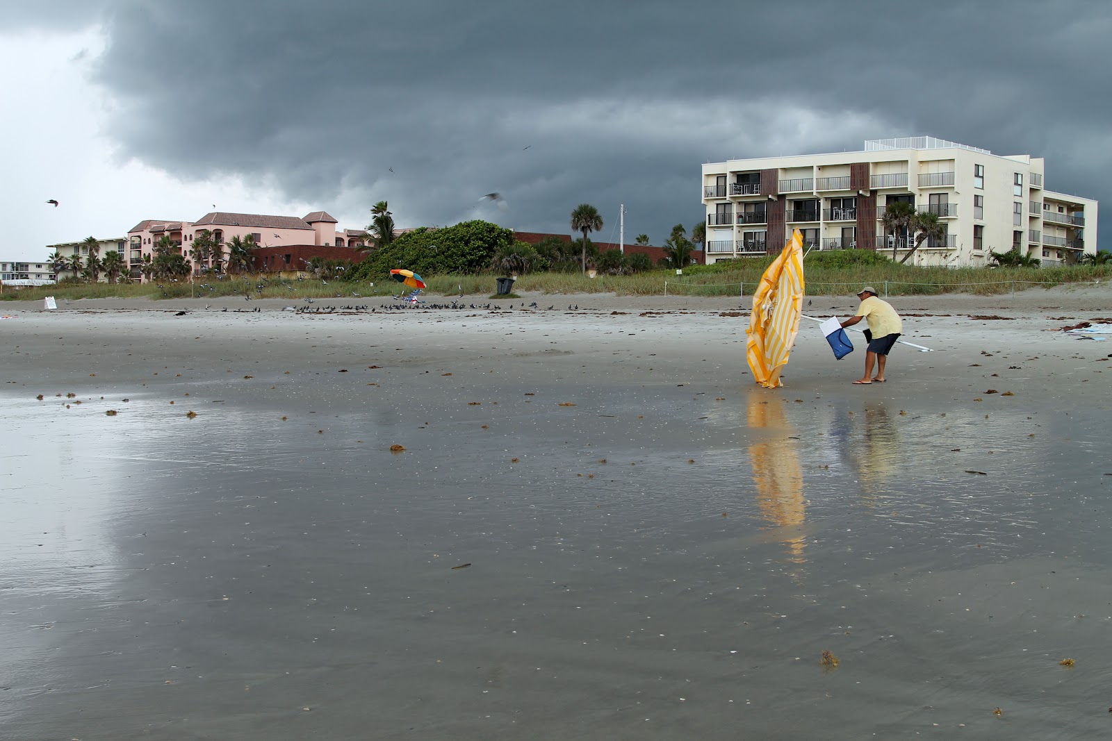 cocoa beach in a storm