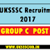 UKSSSC Recruitment 2017 | Group c recruitment 2017
