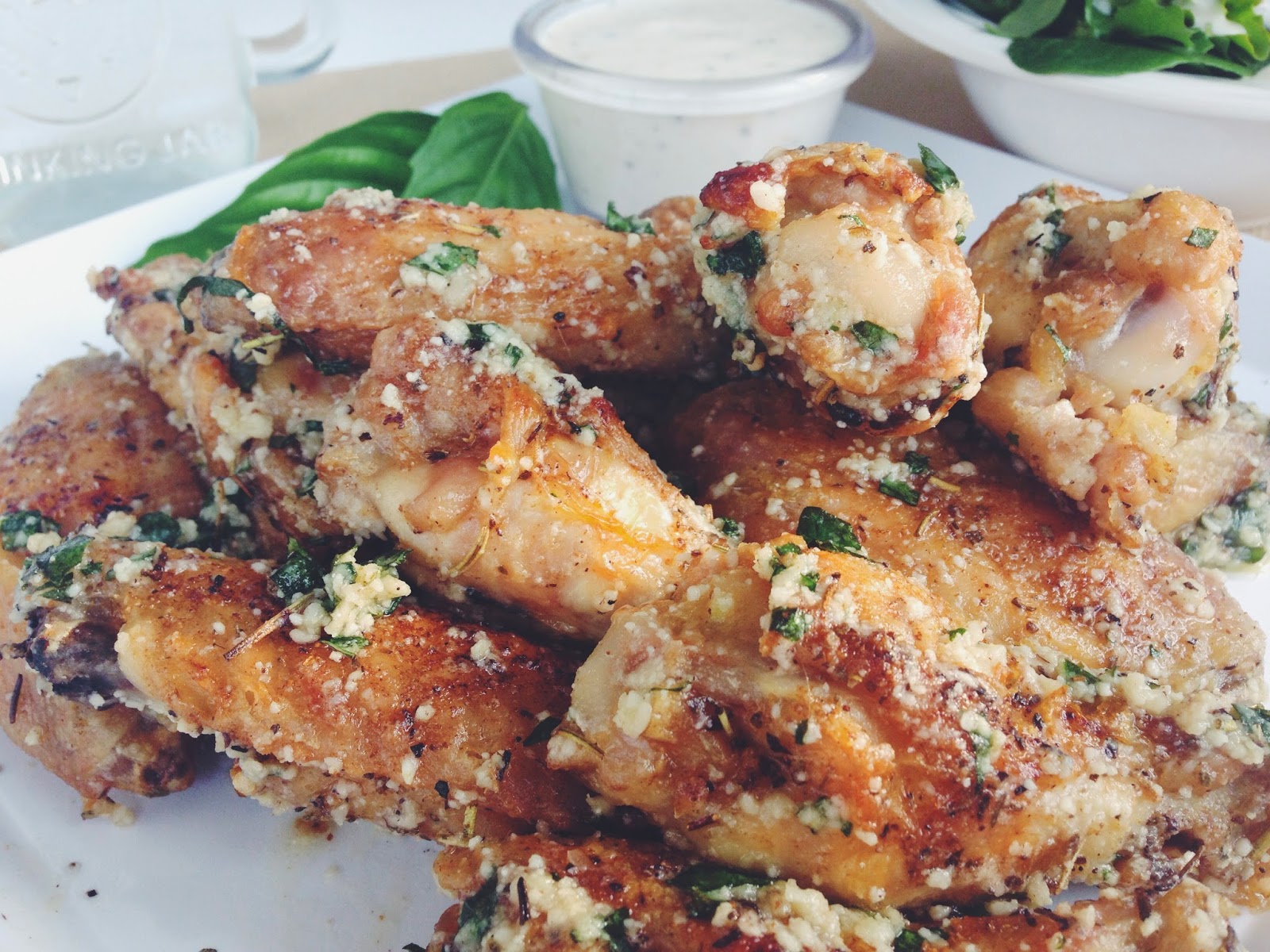 simply indecisive: baked garlic parmesan wings