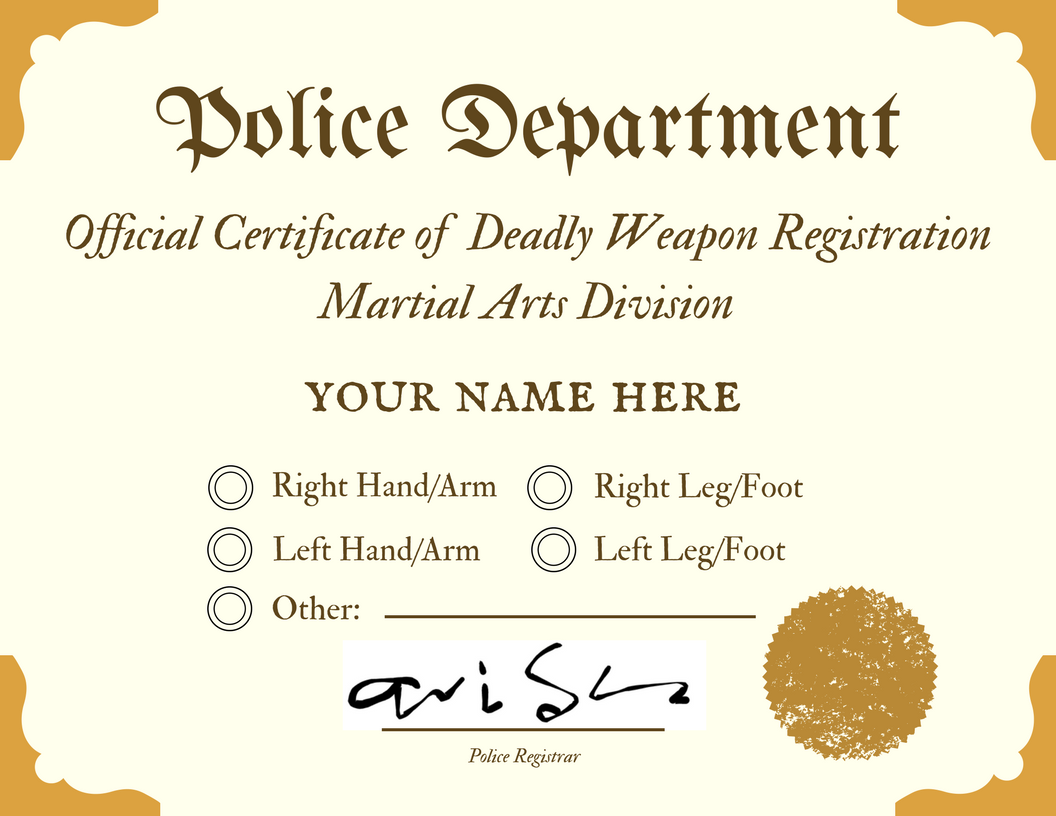 The Stick Chick Registering Yourself As a Deadly Weapon IS NOW AVAILABLE!