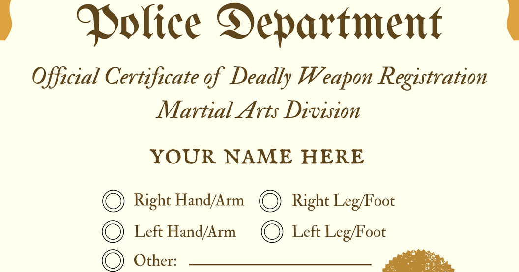 The Stick Chick Registering Yourself As a Deadly Weapon IS NOW AVAILABLE!