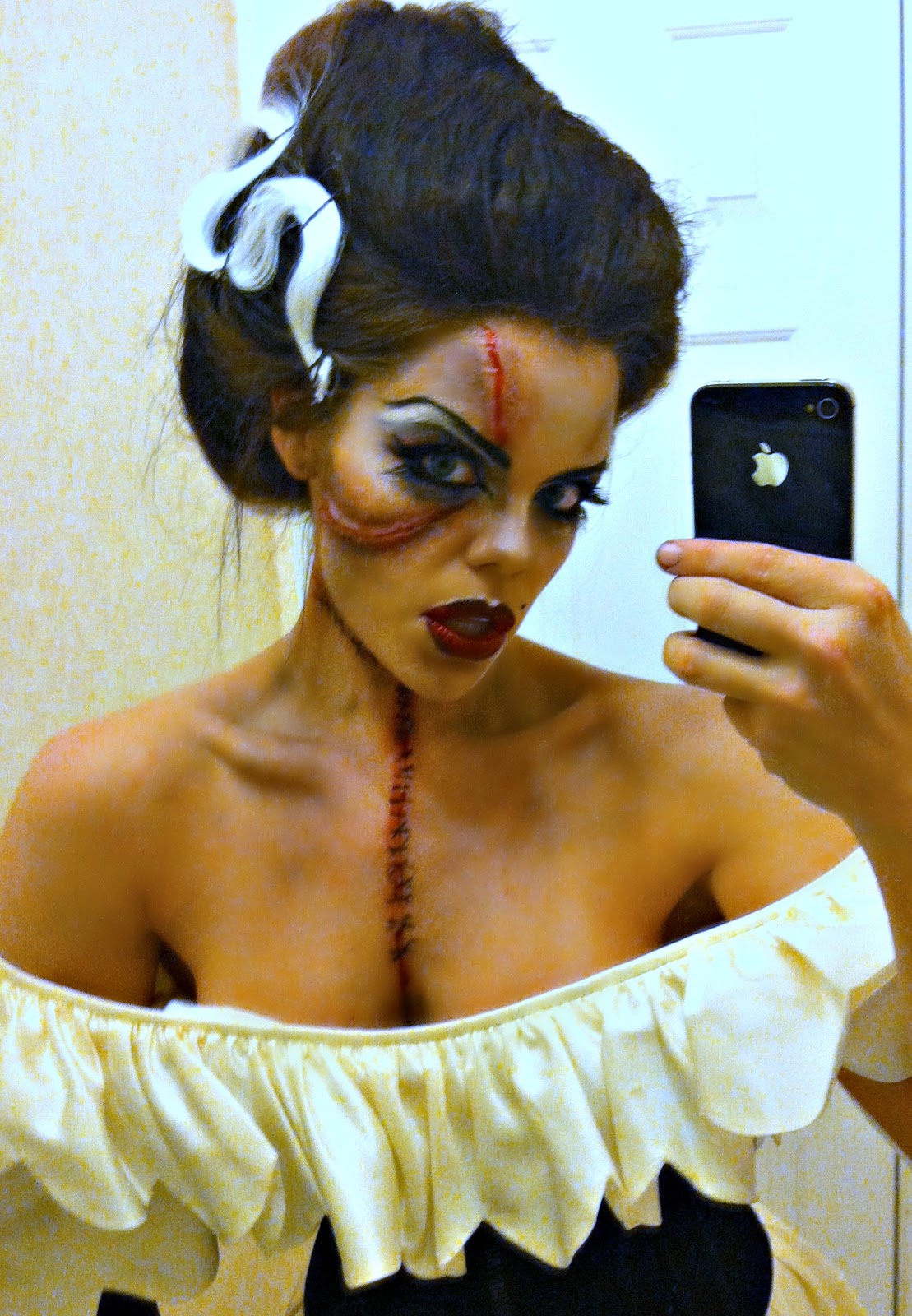 The Strength of a Flame Bride of Frankenstein Halloween Tutorial