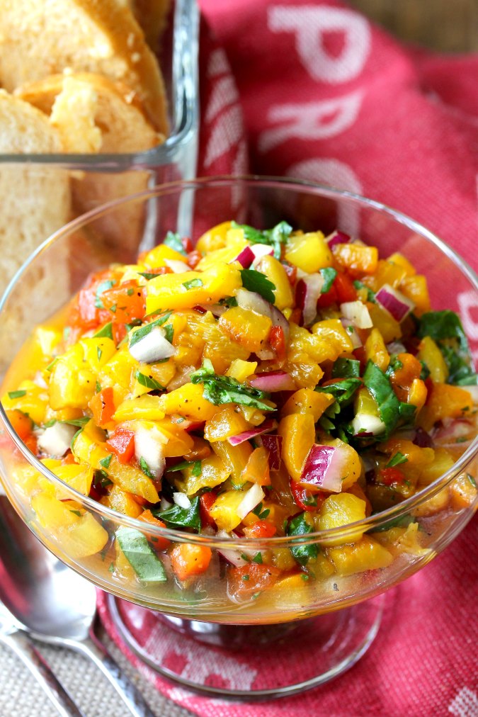 Roasted TriColored Pepper Salsa