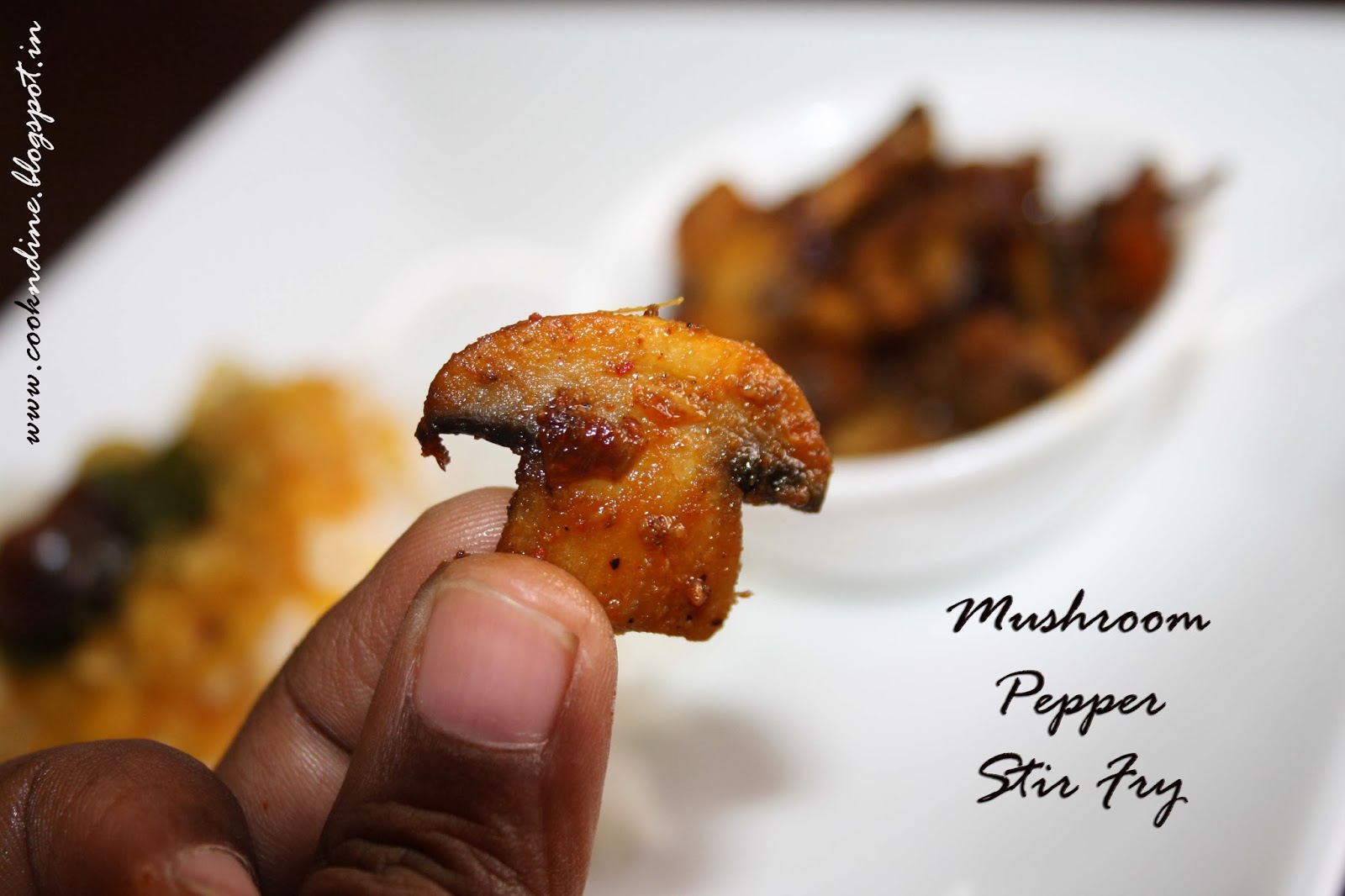 CooknDine....: Spicy Mushroom Pepper Stir Fry