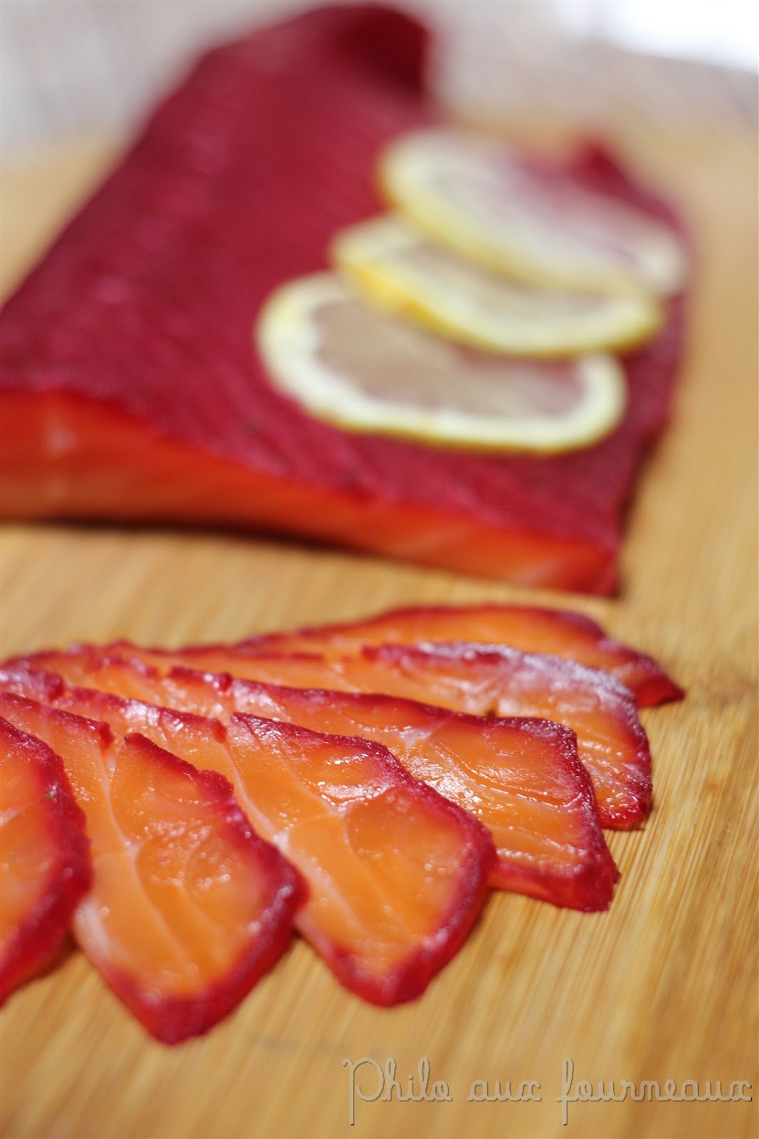 Philo aux fourneaux Saumon Gravlax à la betterave