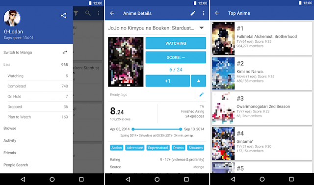 7 Aplikasi Terbaik untuk Menonton Anime di Android 7 Aplikasi Terbaik untuk Menonton Anime di Android - 4.PocketMal